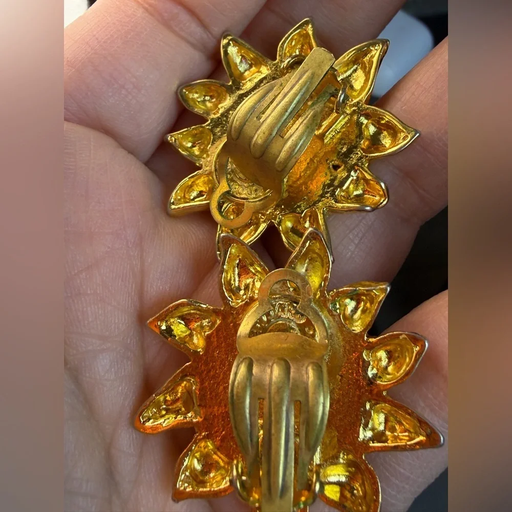Vintage  Edouard Rambaud sun earrings